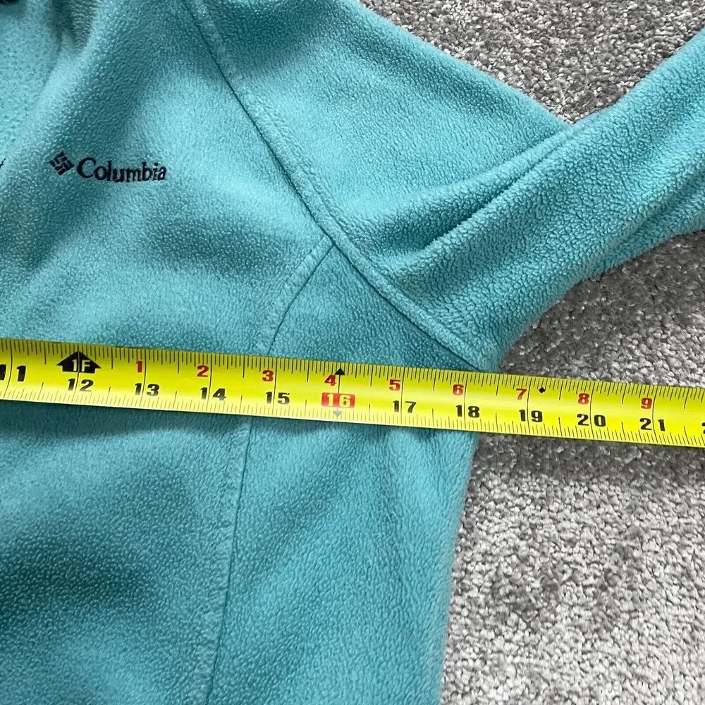 Columbia Fleece Jacket Kids Girls Large Blue Full Zip High Neck Outdoor Casual